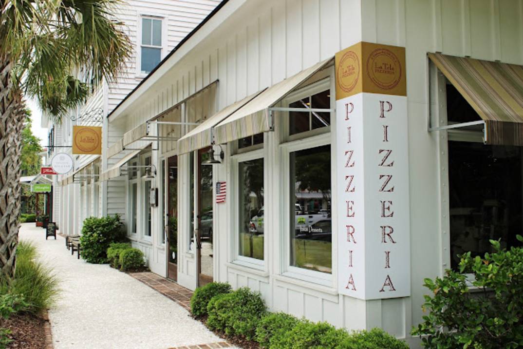 La Tela Pizzeria wood fired pizza at Freshfields Village